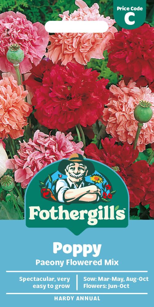 Poppy  Paeony Flowered Mixed