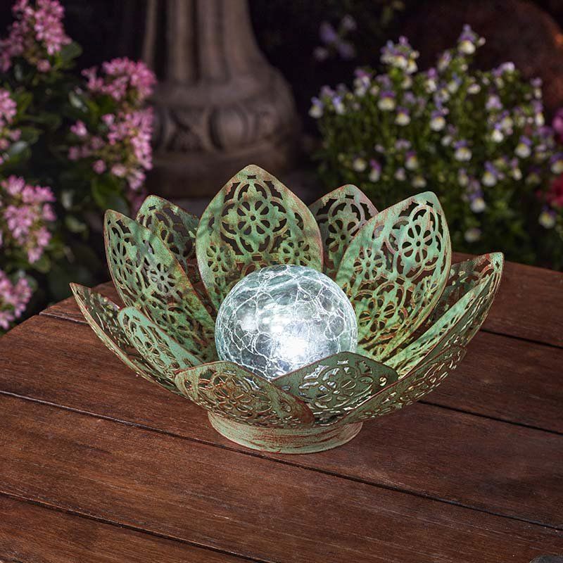 Solar Flower - Damasque Solar Lotus - Verdigris