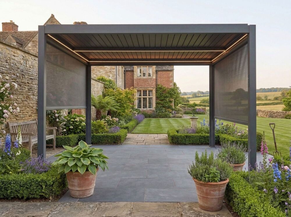 Cube Gazebo - Grey - 3 x4m