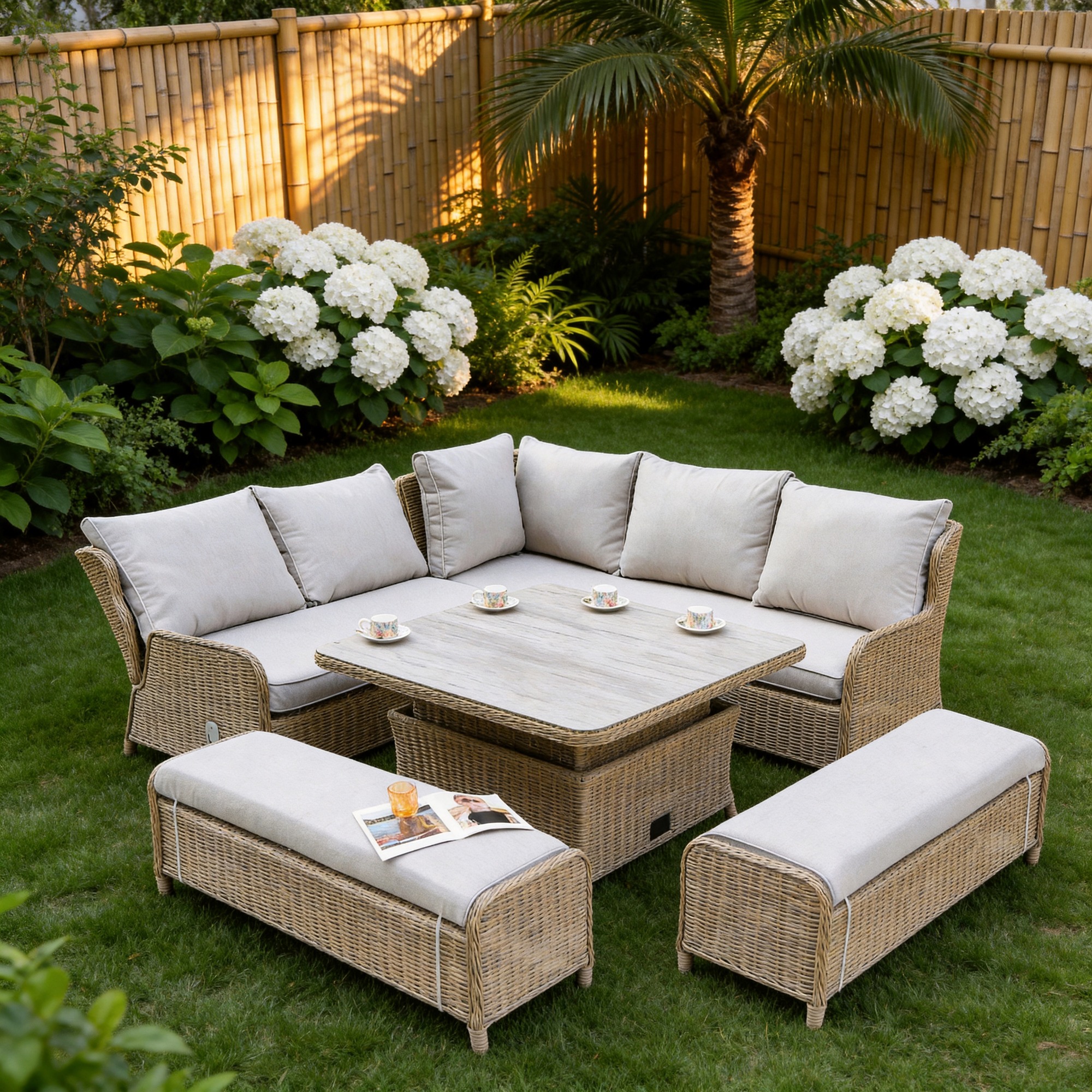 Garden weave furniture Veridian reclining corner