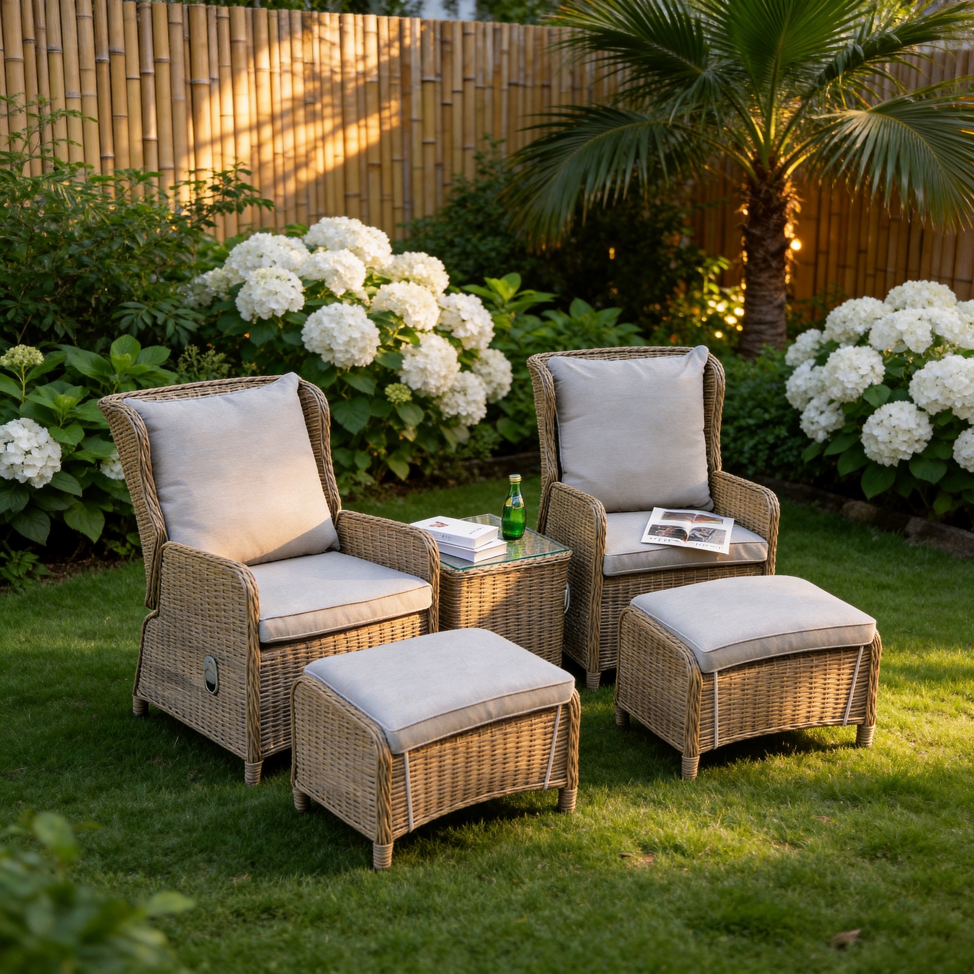 Garden weave furniture Veridian rechlining duo