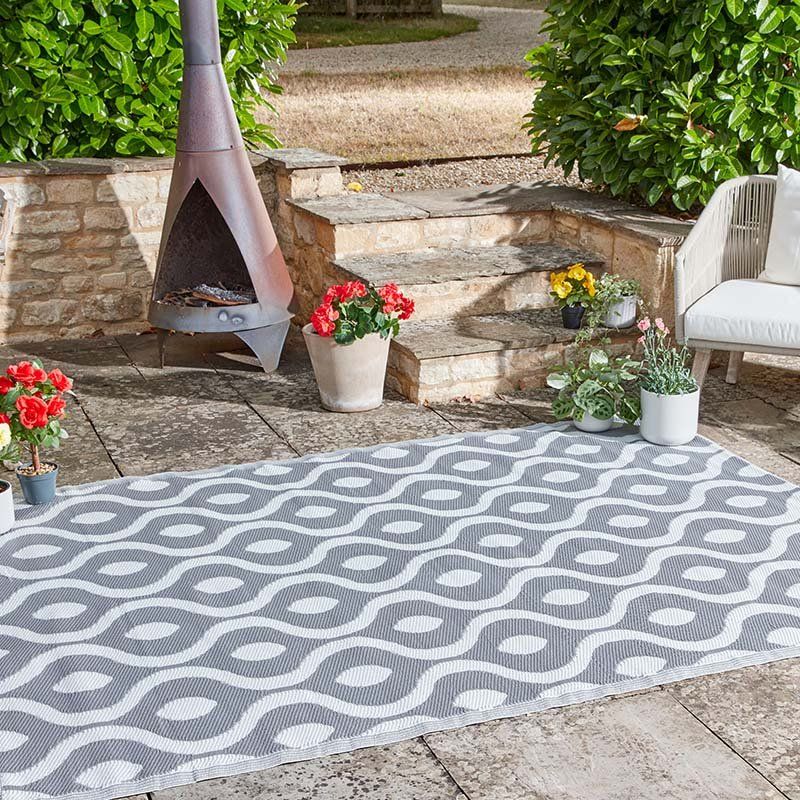 Alfresco Outdoor Mat - Neptune - Slate - 180 x 240cm