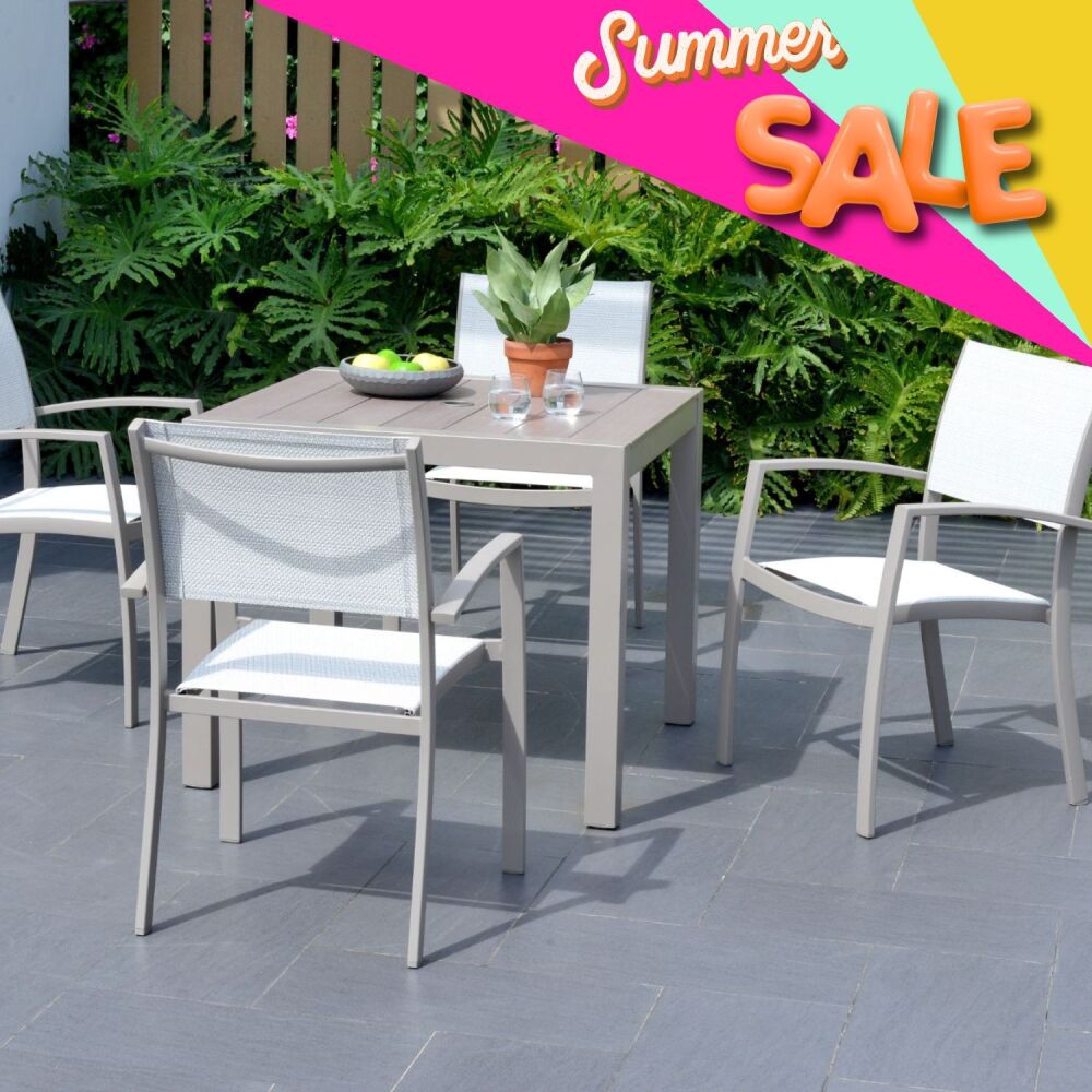 Morella 4 Square Dining Set