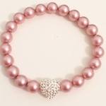 Swarovski Crystal Pearl Amore Bracelet (Pink