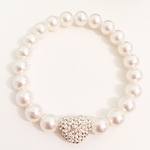 Swarovski Crystal Pearl Amore Bracelet (White)