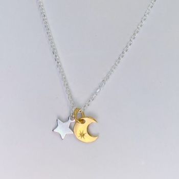Star and Moon Pendant (Gold & Silver)