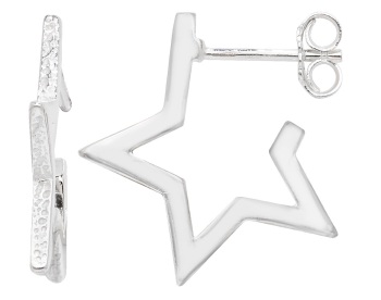 Sterling Silver Perfect Star Earrings