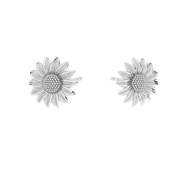 Sterling Silver Sunflower Earrings