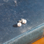 Swarovski White Crystal Pearl Earrings