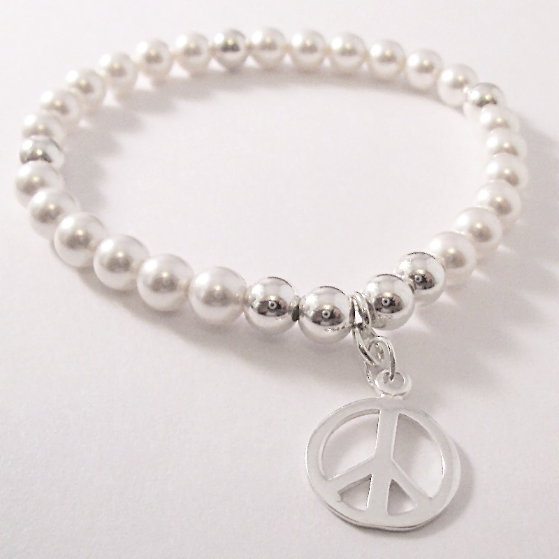 Swarovski White & Silver Peace Bracelet