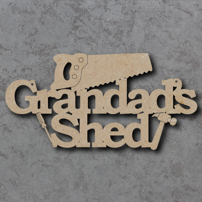 Grandads Shed with Tools Sign