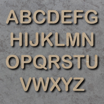 Arial Rounded Font Single mdf Wooden Letters  **PRICE PER LETTER**