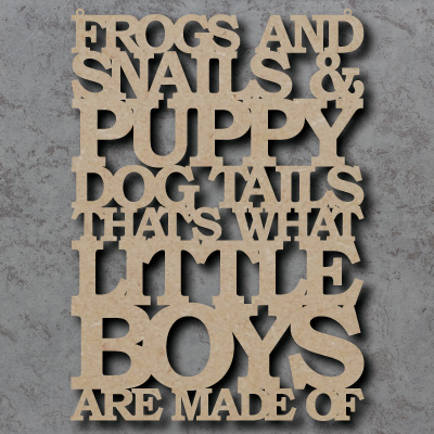 Frogs and Snails Craft Sign