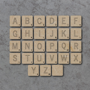 Board Game Letters Detailed Craft Shapes