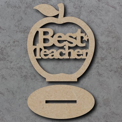 Freestanding Best Teacher Apple Craft Shapes