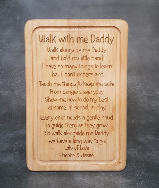 Walk With Me Daddy Personalised Fathers Day Sign Plaque 01