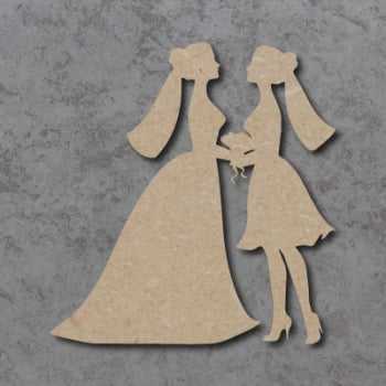 Wedding Couple C (Female) Blank Craft Shapes