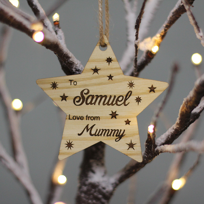 Personalised Star Gift Tags - To, From Script