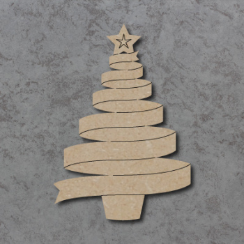 Ribbon Christmas Tree Detailed Craft Shapes