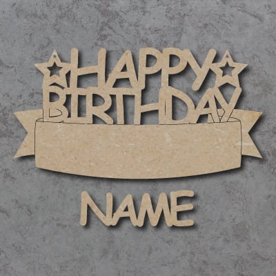 Personalised Happy Birthday Banner Sign