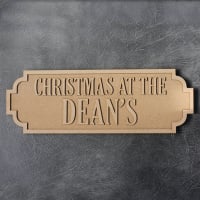 Street Sign - Christmas At The (Surname) - 22mm Thick
