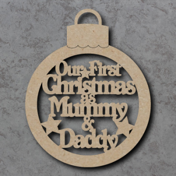 Our First Christmas as Mummy and Daddy Bauble