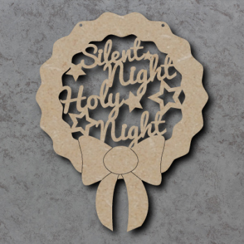 Silent Night Holy Night Wreath Sign