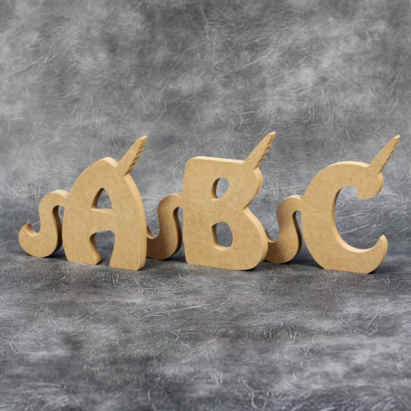 Freestanding Unicorn Letters 18mm Thick