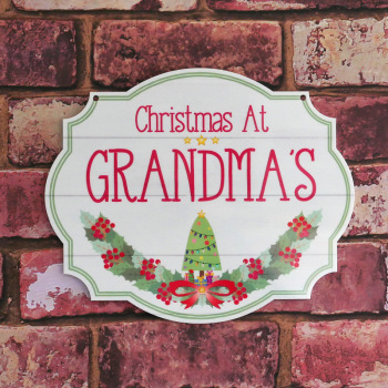 Personalised Printed Christmas At The Family Plaques