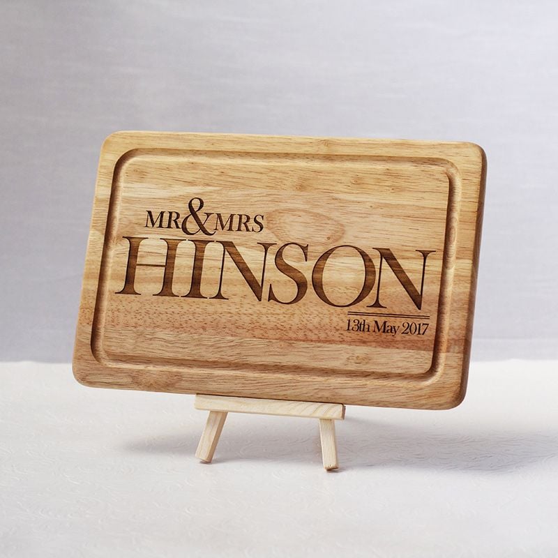 Personalised Mr & Mrs Chopping Board