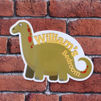 Personalised Printed Dinosaur Bedroom Plaques