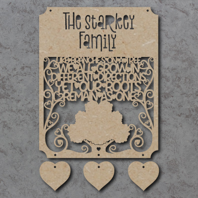Family Roots Personalised Craft Sign