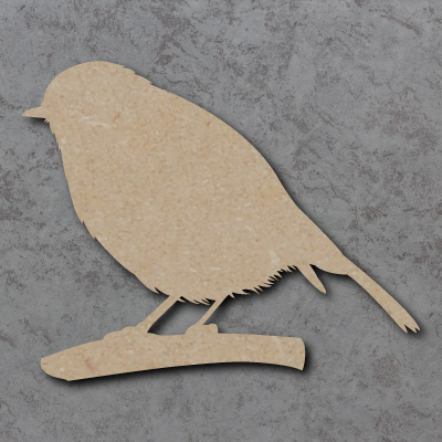 Robin On Branch Craft Shapes
