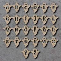 Ghost Alphabet Bunting Wooden Craft Shapes  **PRICE PER LETTER**