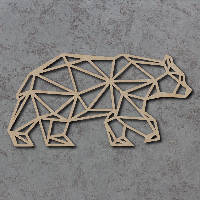 Geometric Polar Bear Craft Shapes