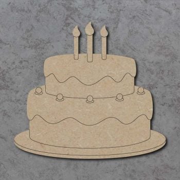 Birthday Cake Detailed Craft Shapes