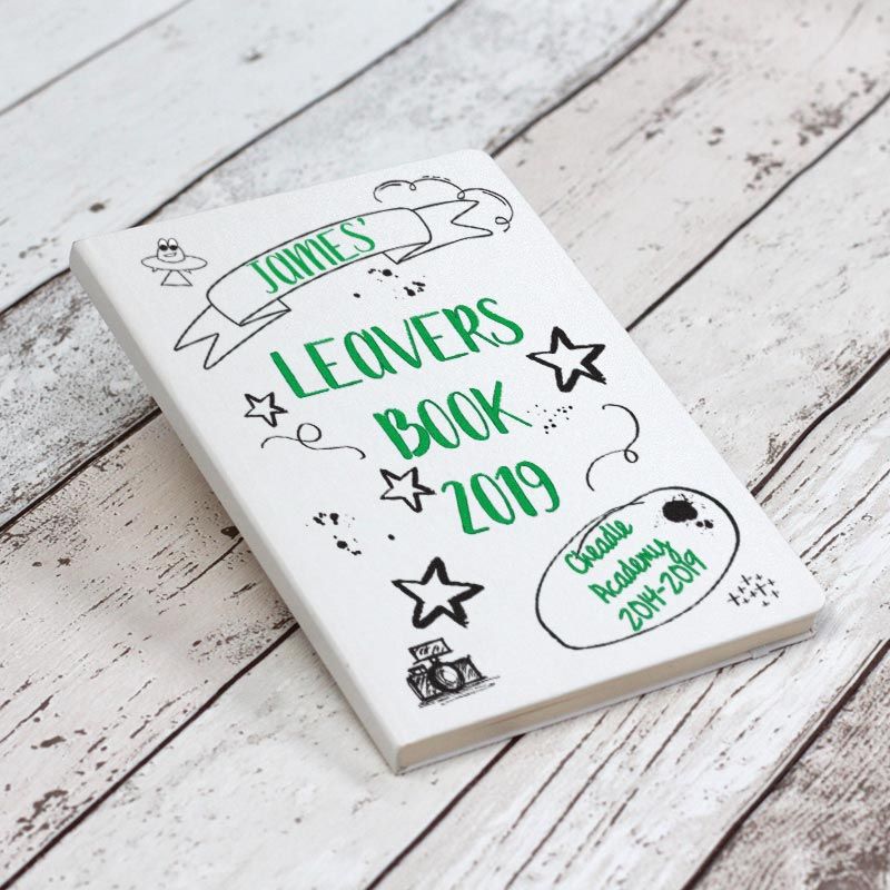 Personalised School Leavers Book - Green
