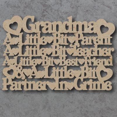 Grandma, a little bit parent etc sign