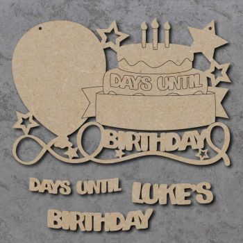 Days Until Birthday Sign