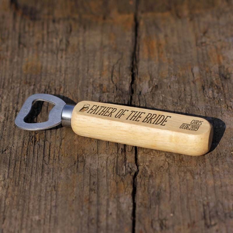 Father Of The Bride Personalised Wooden Bottle Opener