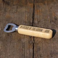 Father Of The Groom Personalised Wooden Bottle Opener