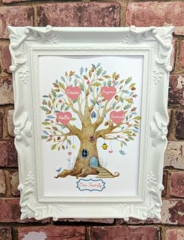 Personalised family tree art print (frame not included)