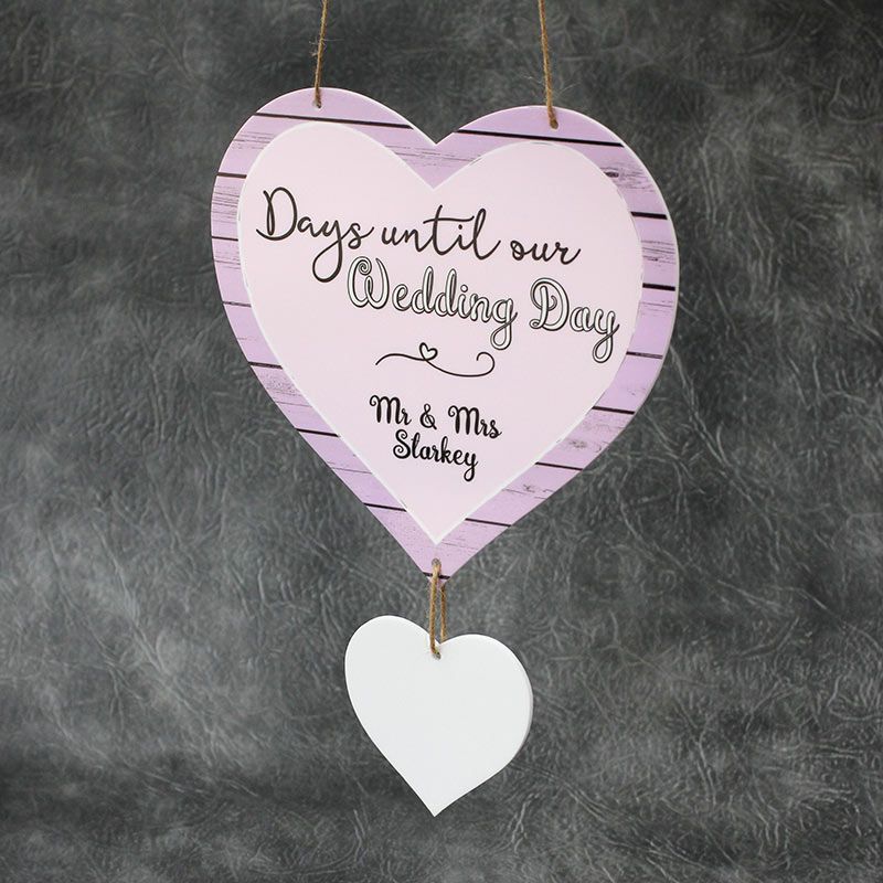 Days Until Our Wedding Day Personalised Printed Countdown Plaque