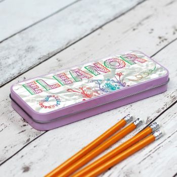 Doodles and Scribbles Personalised Pencil Case - Pink