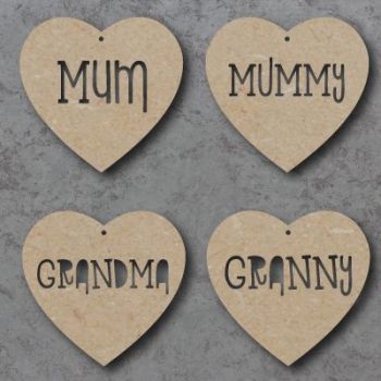Mothers Day Cutout Words Heart