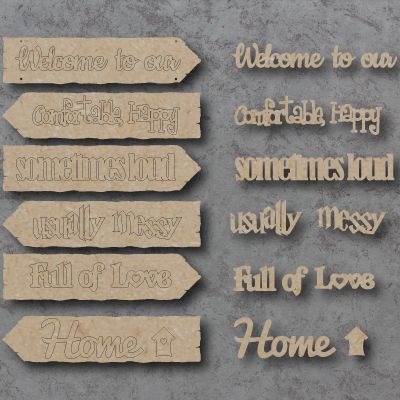 Welcome to our Home Directions Hanging Sign