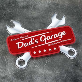 Printed Acrylic Dad's Garage Spanner Plaque 