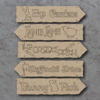 Easter Directions Hanging Sign