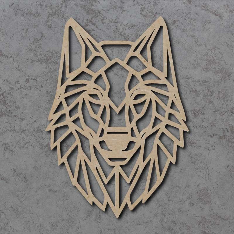 Geometric Wolf Head Craft Shapes