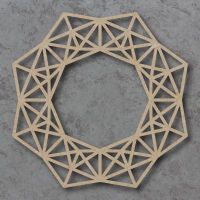 Geometric Christmas Wreath Detailed Craft Shapes